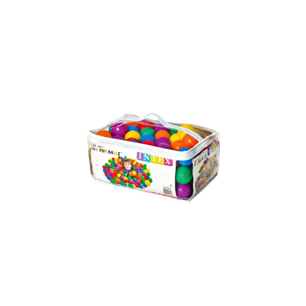 Intex Ball Toyz Fun Ballz (2.2) 6.5Cm * 100 Pcs Plastic Balls Bag 2