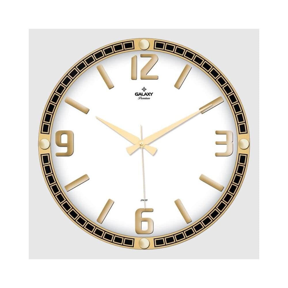 Galaxy Premium Number Round Decorative Wall Clock 39.5Cm