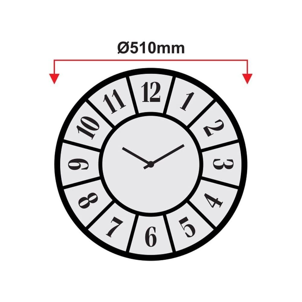 Galaxy White Metal Frame Wall Clock 50 Cm 2