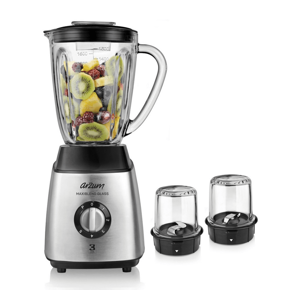 Arzum Maxiblend Glass Liquidiser - Stainless Steel 2