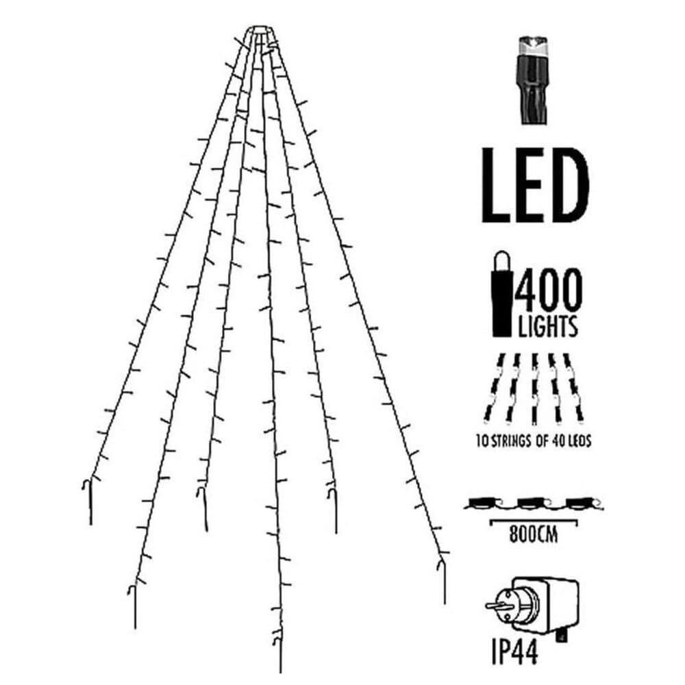 Flagpole 400 Leds Warm White