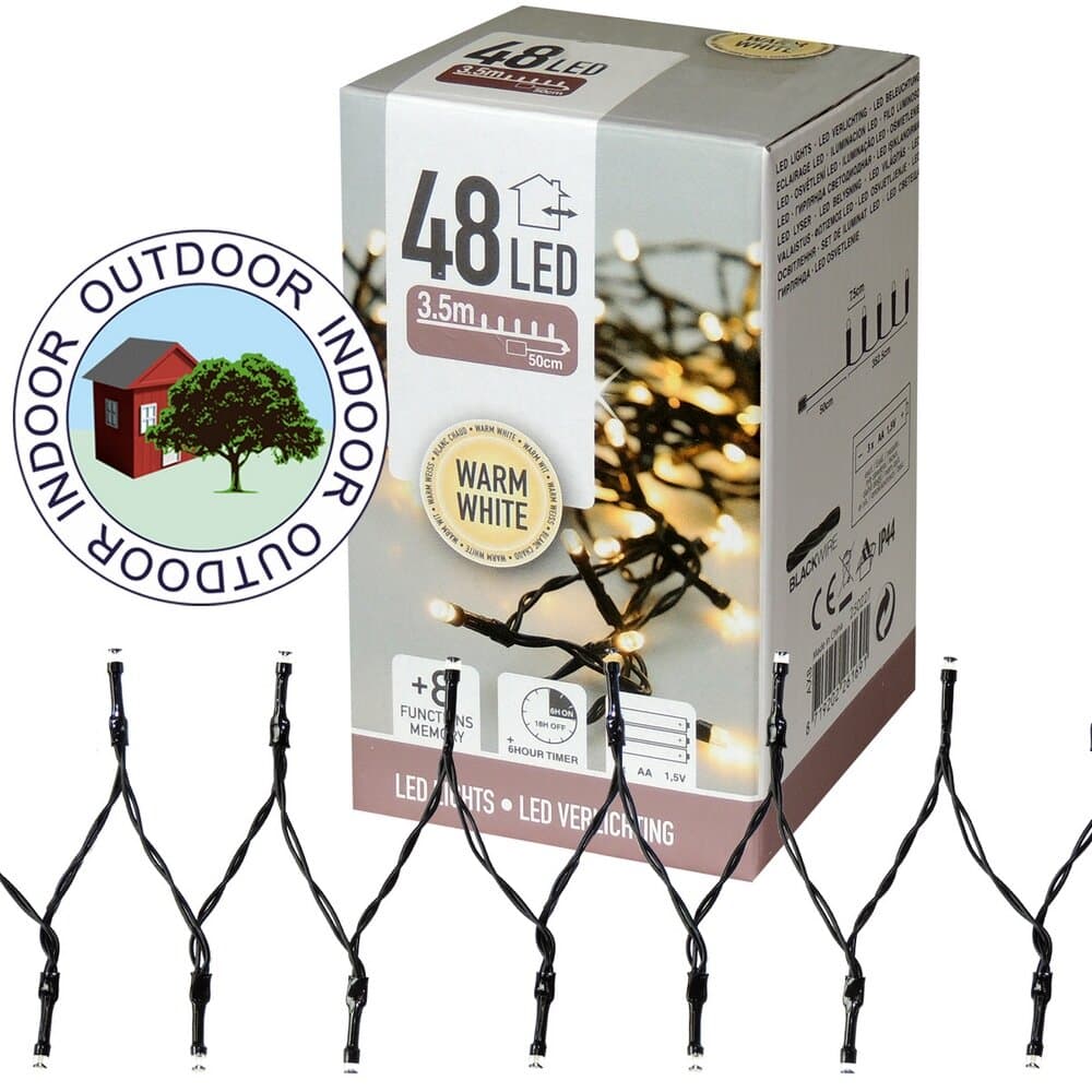 Led Lıghts Chaın 48 Led Lıghts Warm Whıte Ip45