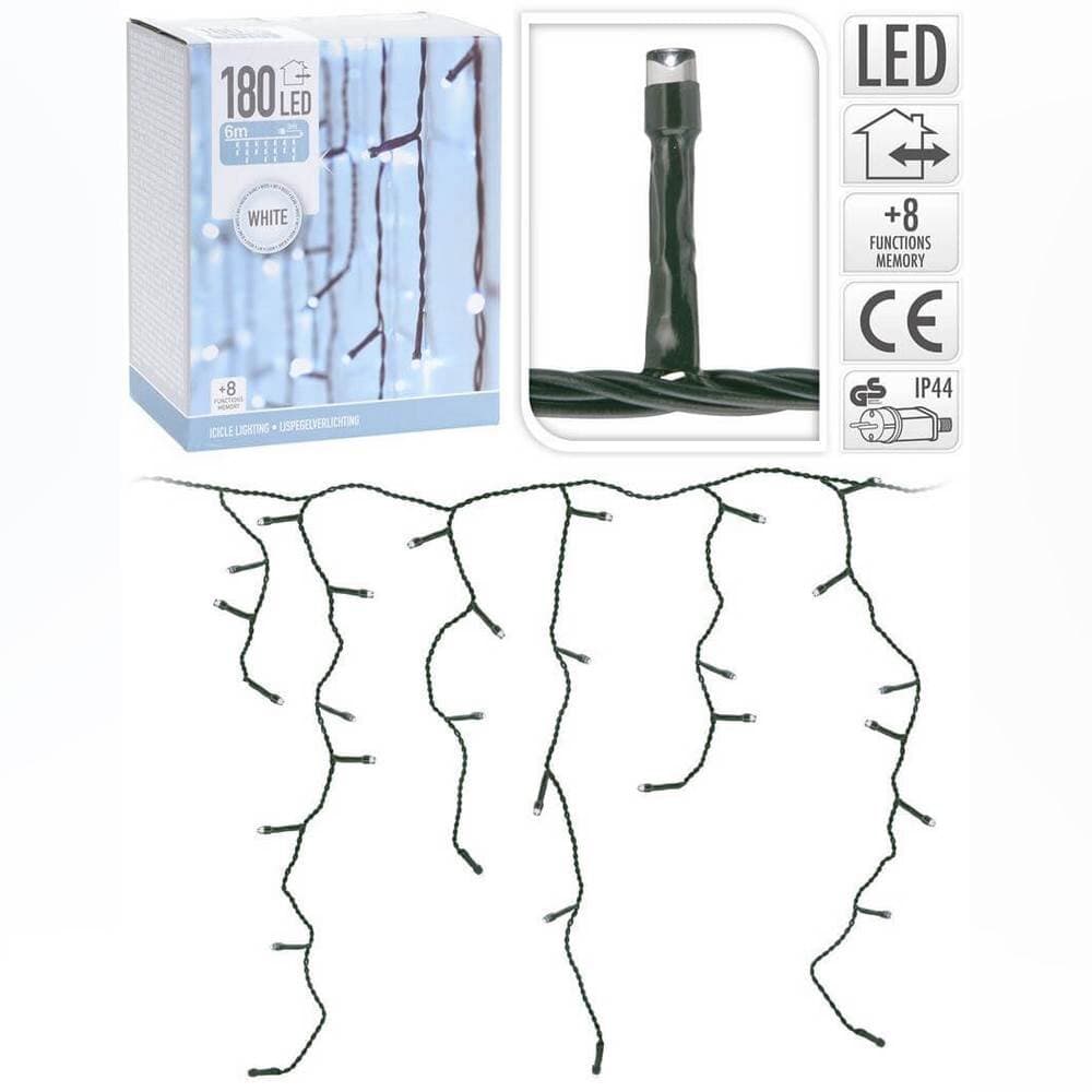 Led Lıghts Icıcle 180 Whıte Outdoor 2