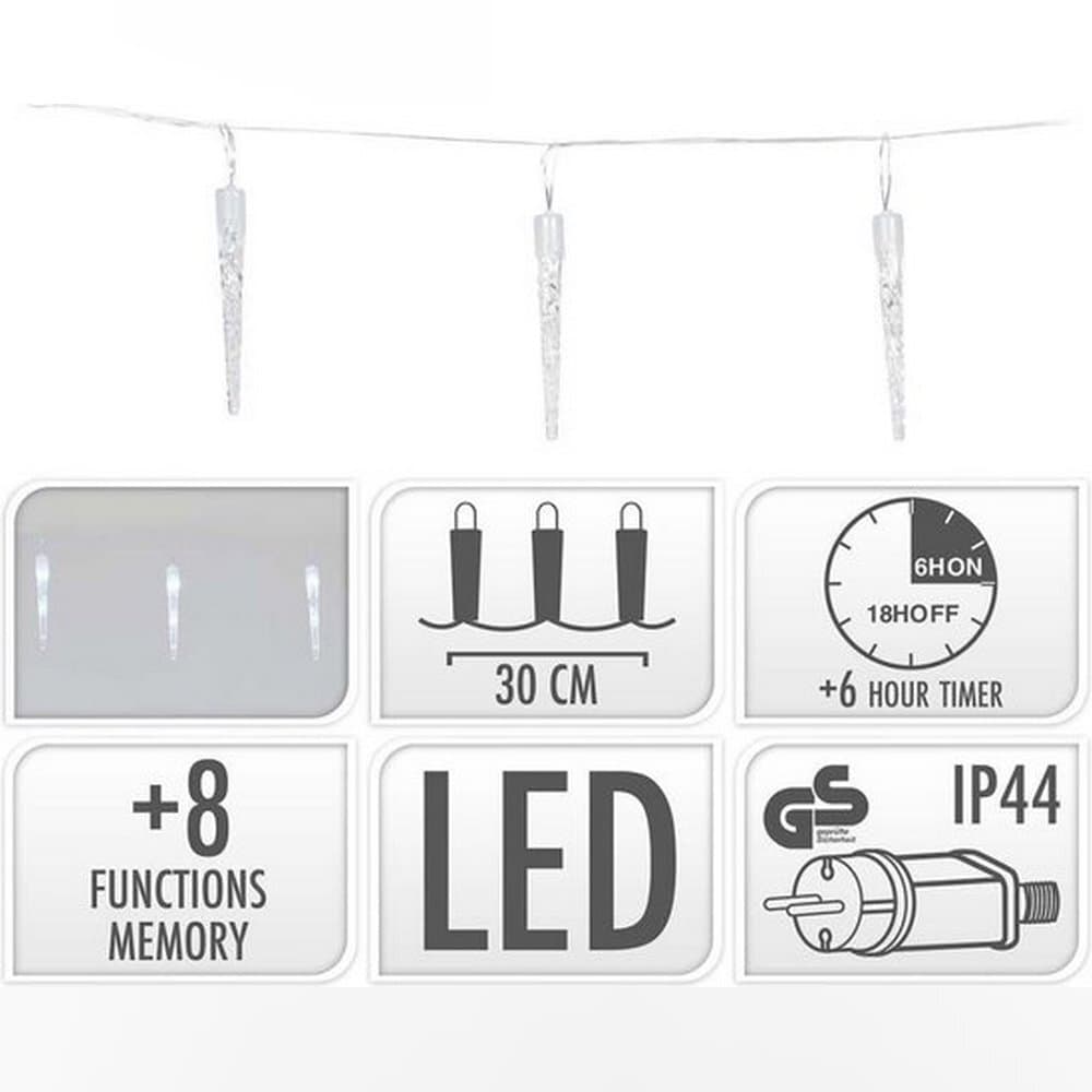 Led Lıghts Icıcle 40 Led Lıghts Whıte