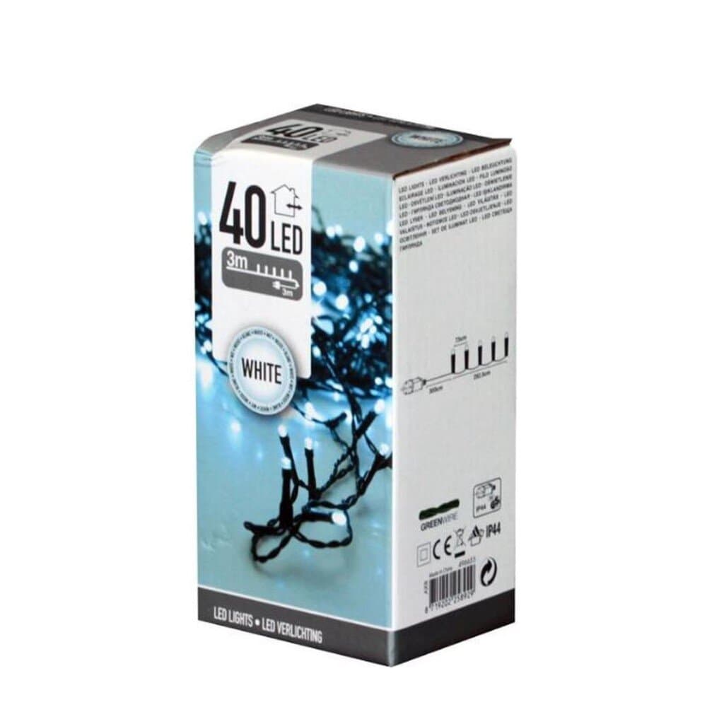 Led String 40 Leds White Outdoor 5