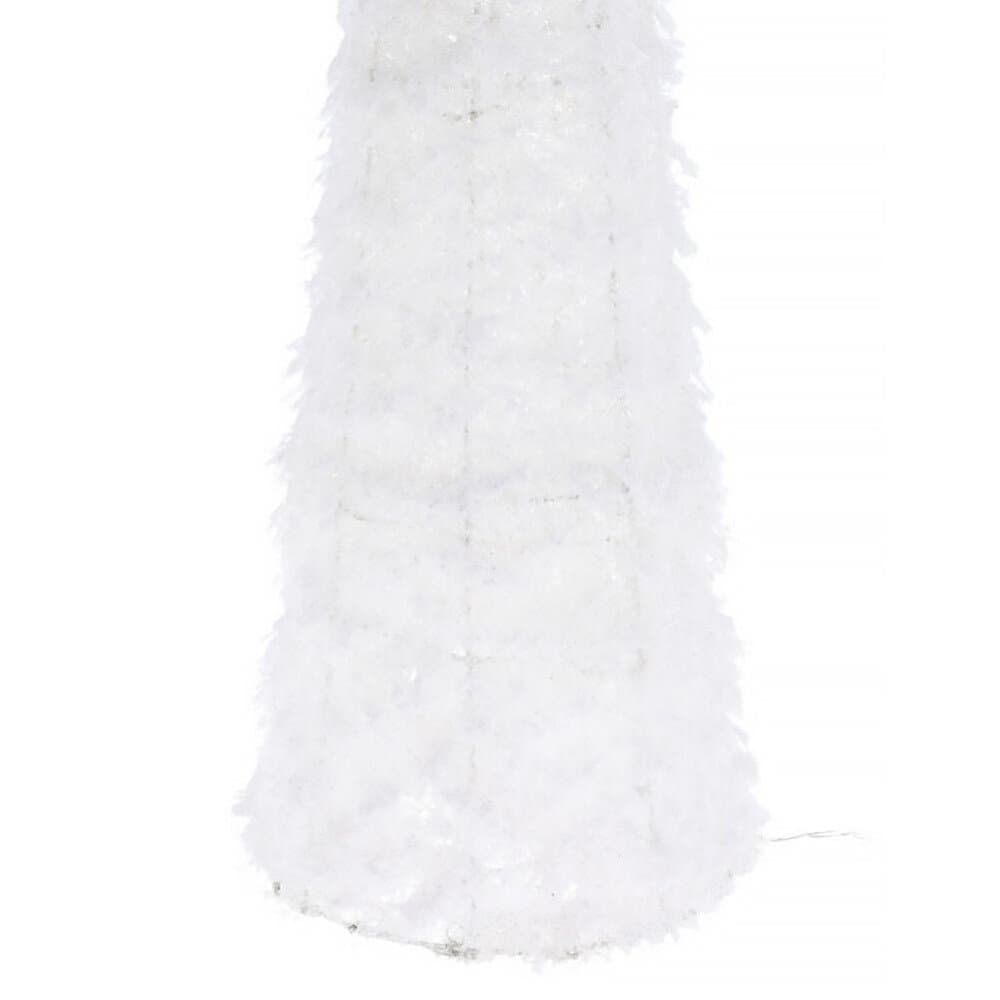 Xmas Deco Cone 25 Led White Tinsel 80Cm 5