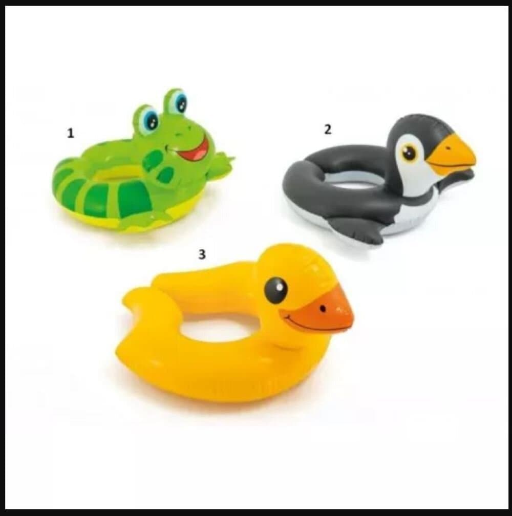 Animal Inflatable Split Swim Rings - 2 Assortment 2
