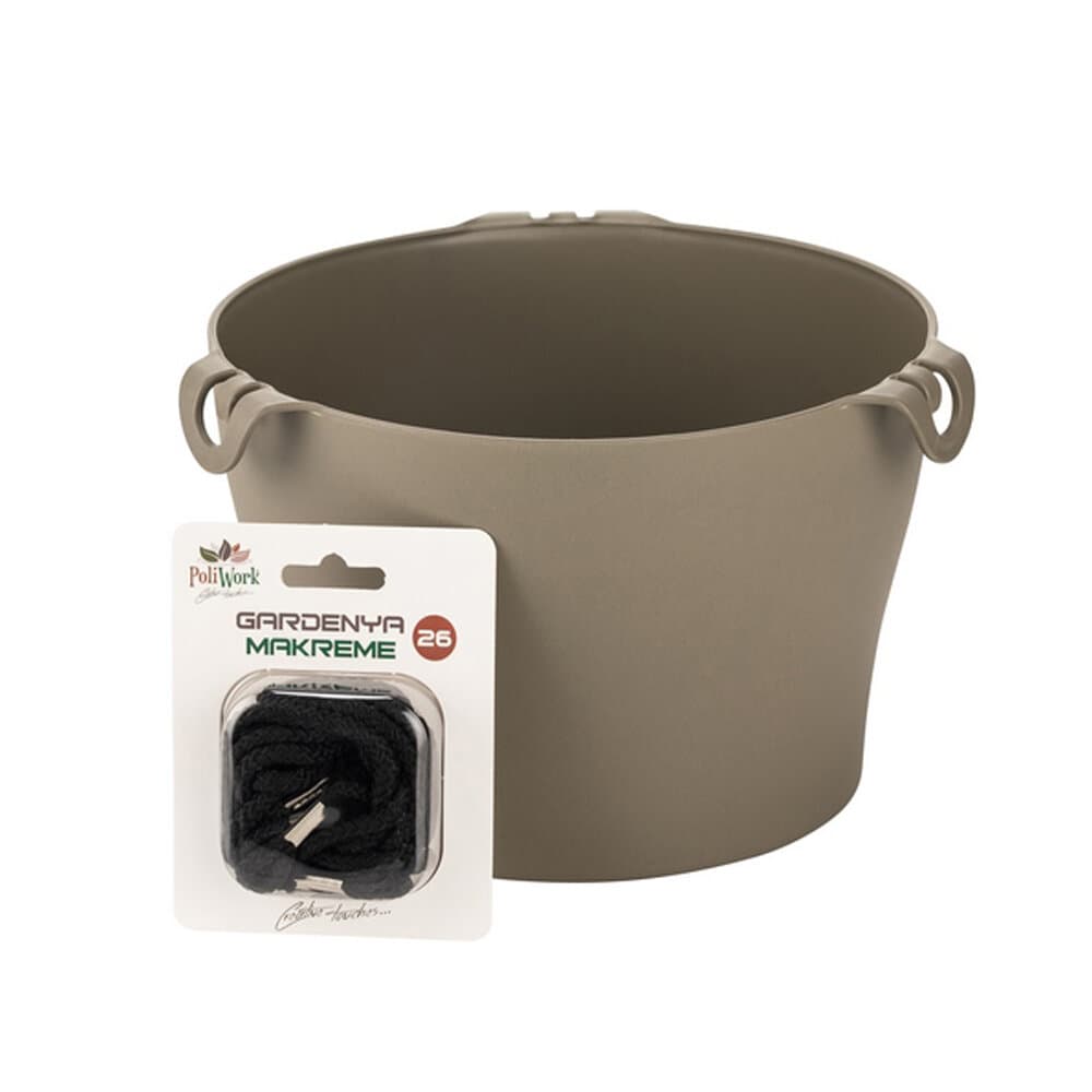 Gardenya Makreme Flower Pot 26 Brown 3