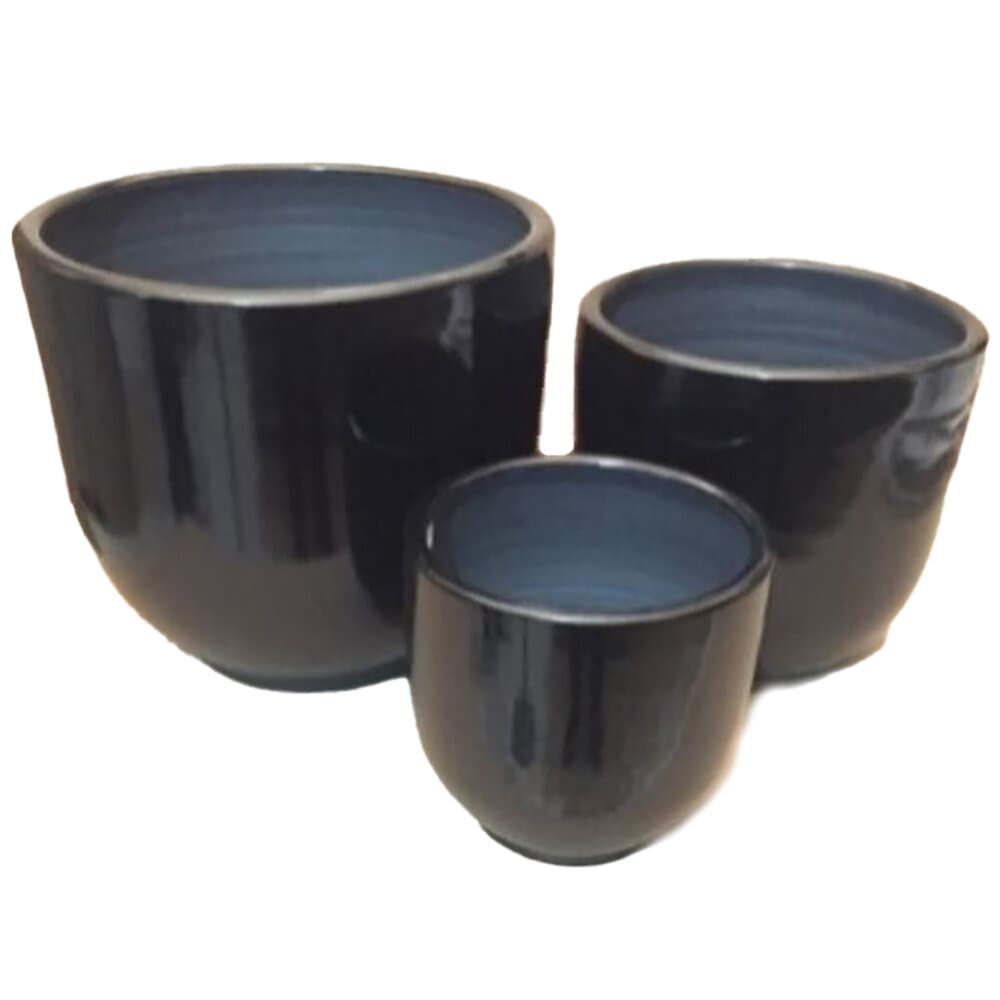Terracotta Geranium Flower Pot No: 6-Black 2