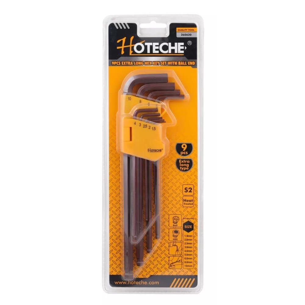 9Pcs Extra Long Hex Wrench Set