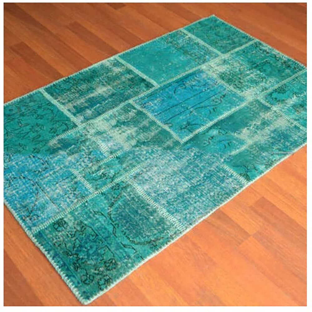 Liviadora Patchwork Carpet 100*300 Turquoise 2
