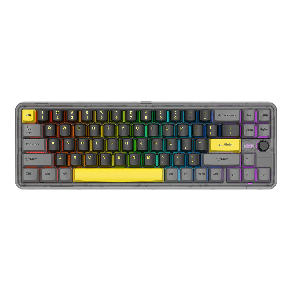 Fantech MAXFIT70 MK911 Wireless 65% Mechanical Keyboard Gaming - VIBRANT UTILITY, Yellow Switch