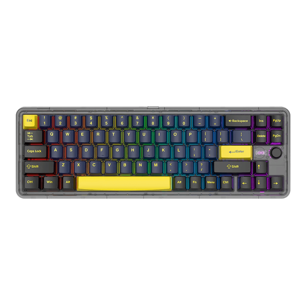 Fantech MAXFIT70 MK911 Wireless 65% Mechanical Keyboard Gaming - VIBRANT UTILITY, Yellow Switch 2