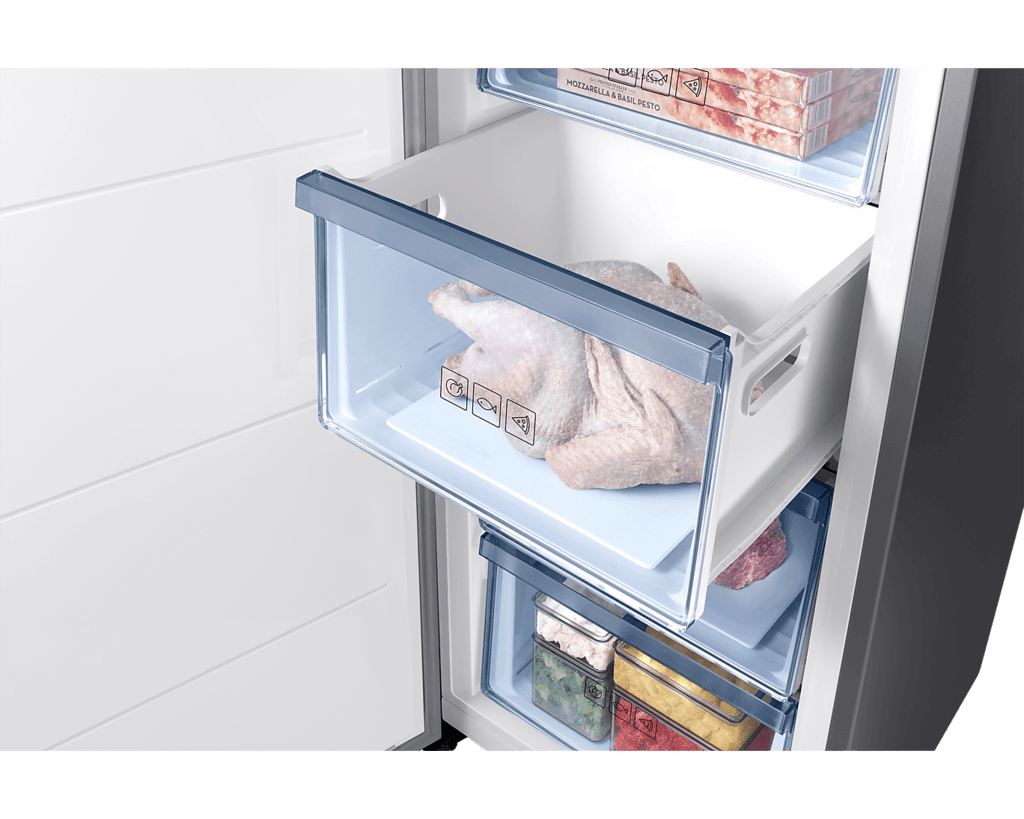 SAMSUNG RZ32M71107F Freezer 1 Door With No Frost Refined Steel 315L Silver 5