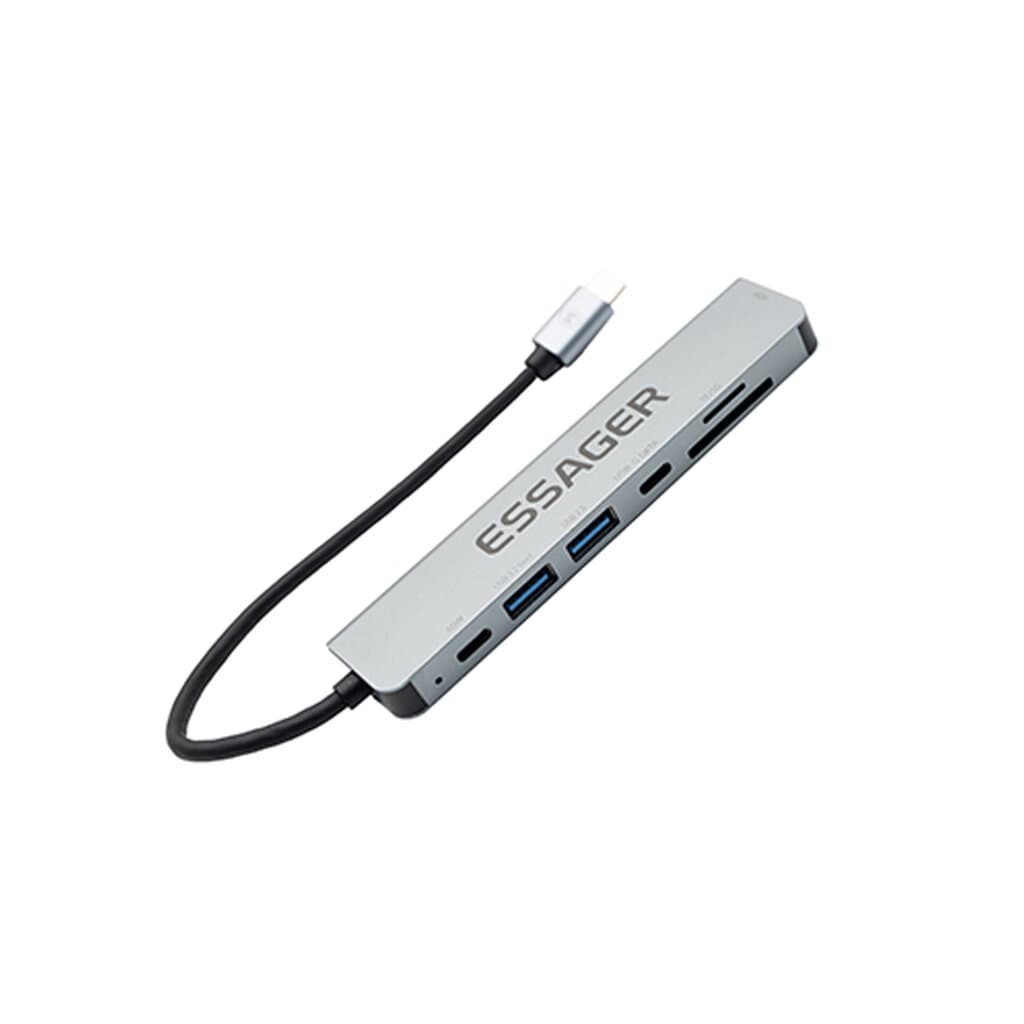 Essager 7in 1 usb-c HUB card and reader and charger