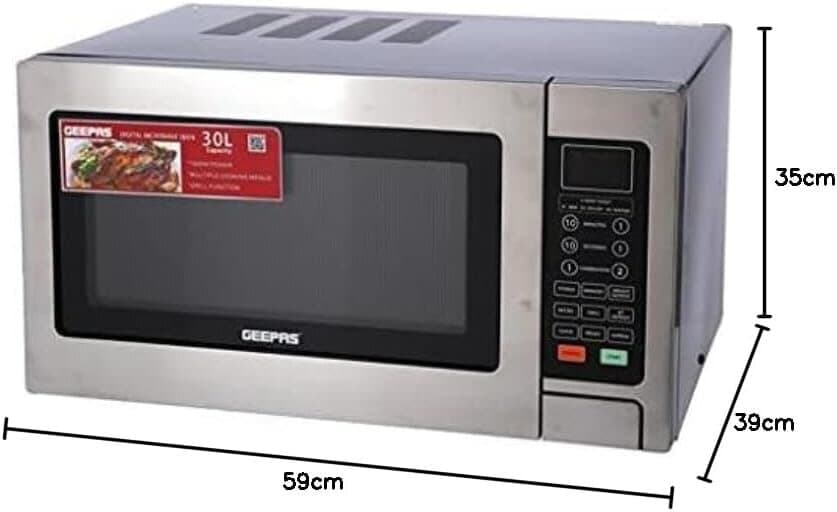 Geepas Digital Microwave Oven 30L - GMO1897 (Silver) 3