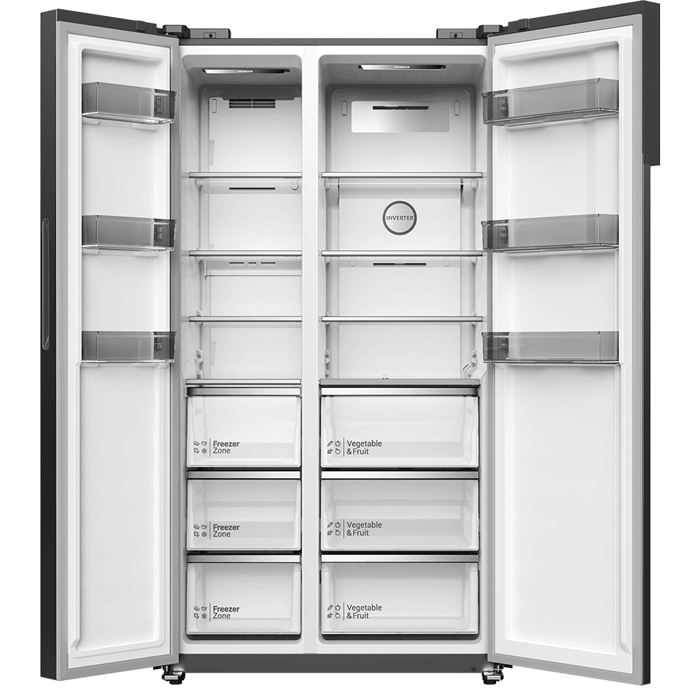 HITACHI Refrigerator Side by Side 525L - HRSN9552DDXIQ (Black) 2