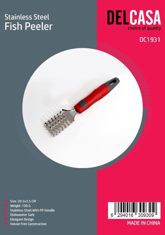 Delcasa Stainless Steel Fish Peeler with PP Handle - DC1931 3