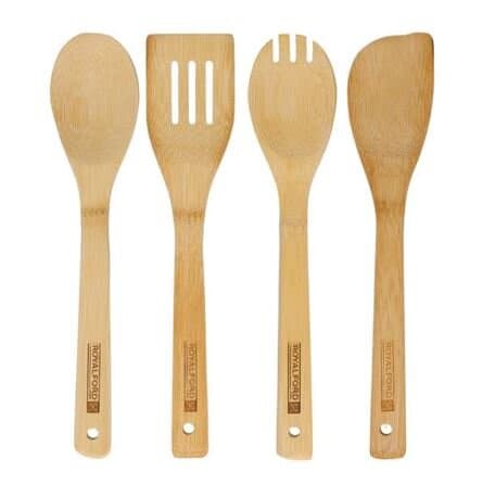 Royalford 4 Pcs Carbonizd Bamboo Kitchen Tools - RF8687 3