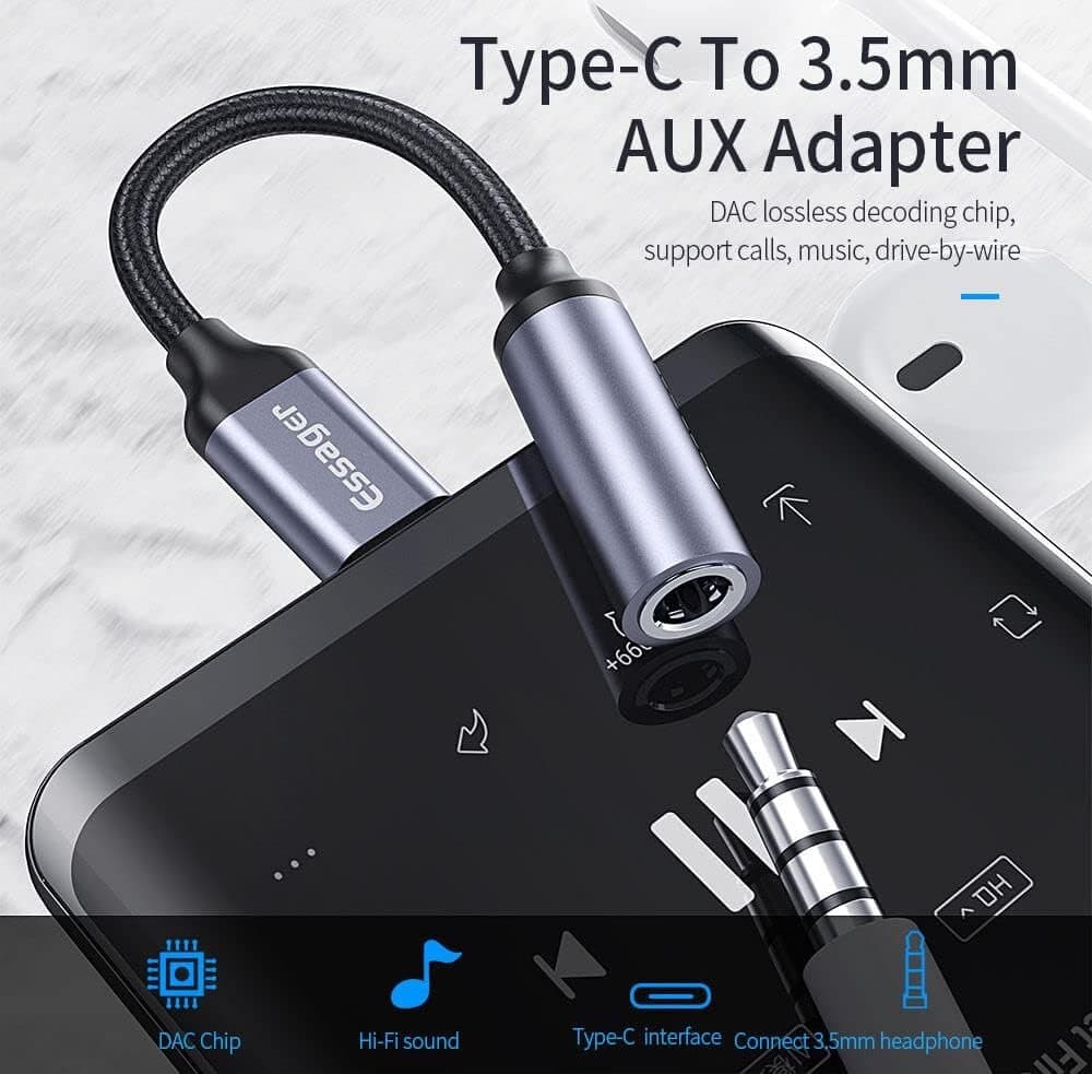 ESSAGER USB Type-C to 3.5mm Audio Adapter 3