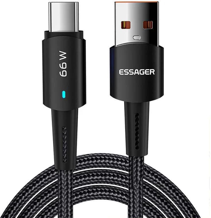ESSAGER USB-A to USB-C 66W Fast Charging Cable (2 m)