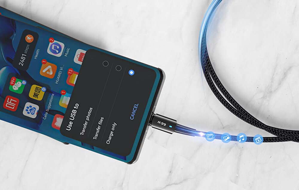ESSAGER USB-A to USB-C 66W Fast Charging Cable (2 m) 5
