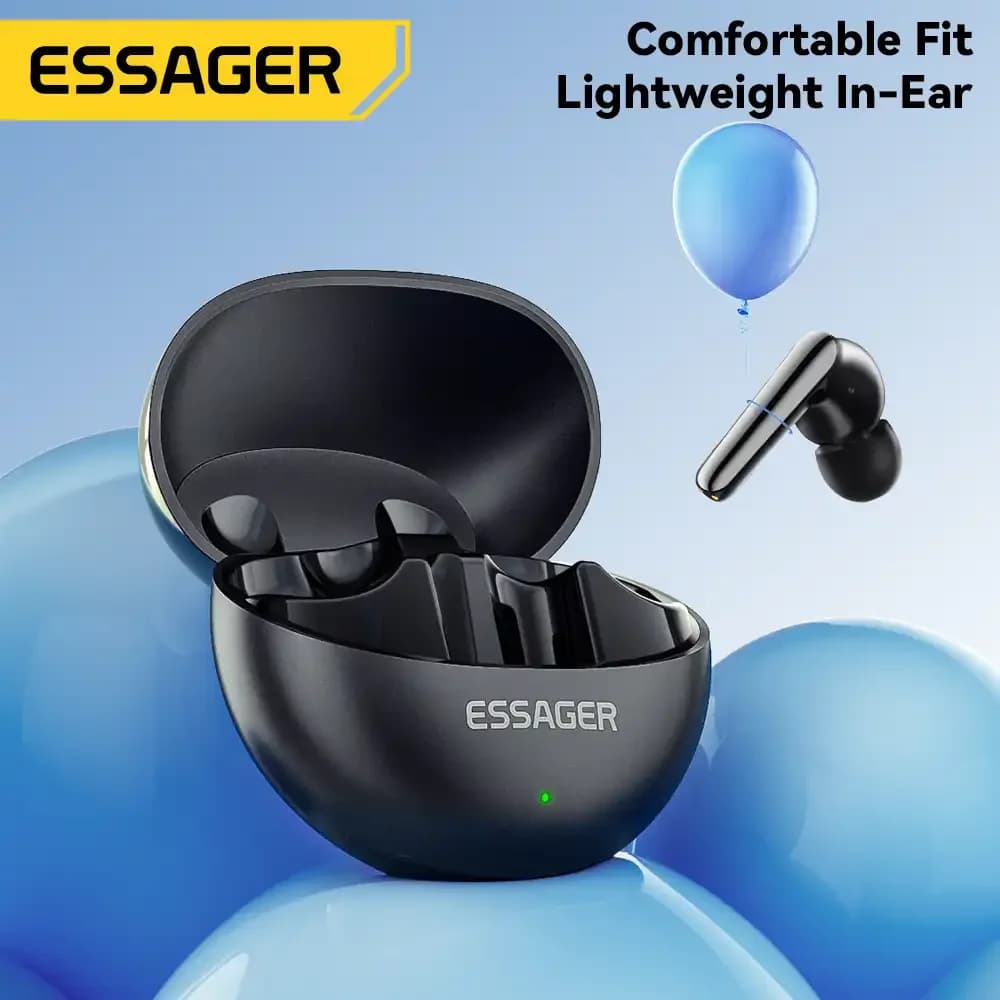 ESSAGER ES-06 Series TWS Wireless Earphones - Black