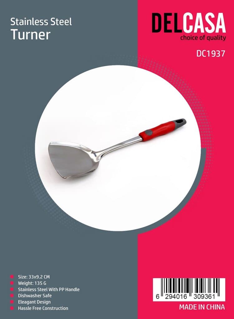 DELCASA Stainless Steel Turner, 33 × 9.2cm - DC1937 4