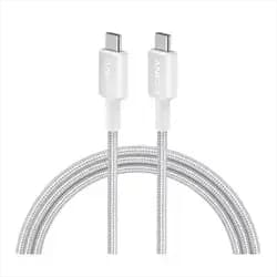 Anker USB-C to USB-C Cable (0.9m, 240W, Braided, White)