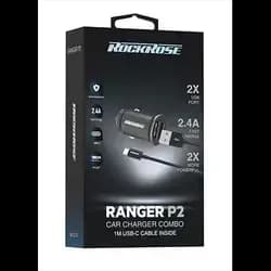 Rockrose Ranger P2 (2*USB-A Port) With USB-C Cable