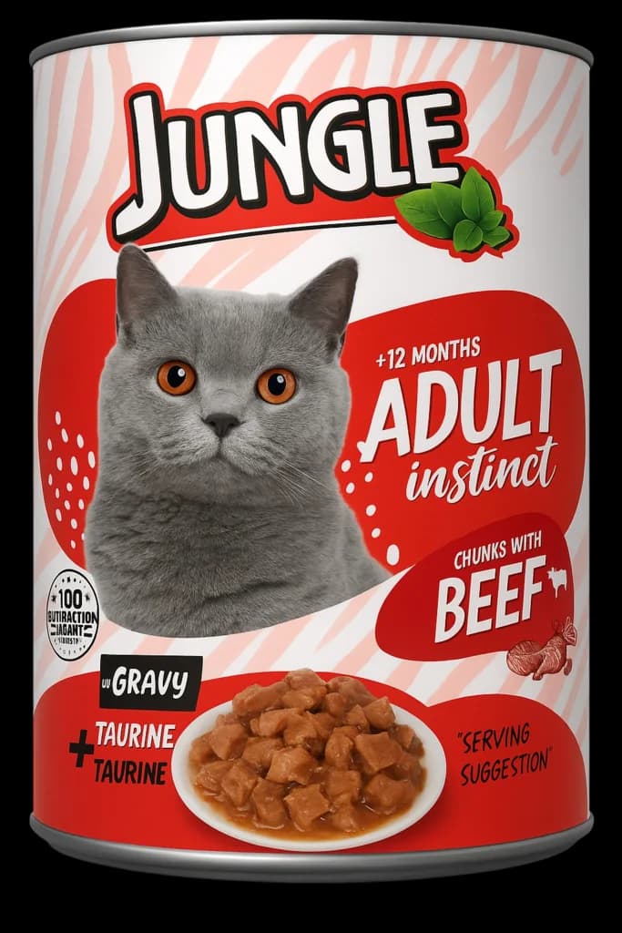 Cat Wet Food with Beef - 400g