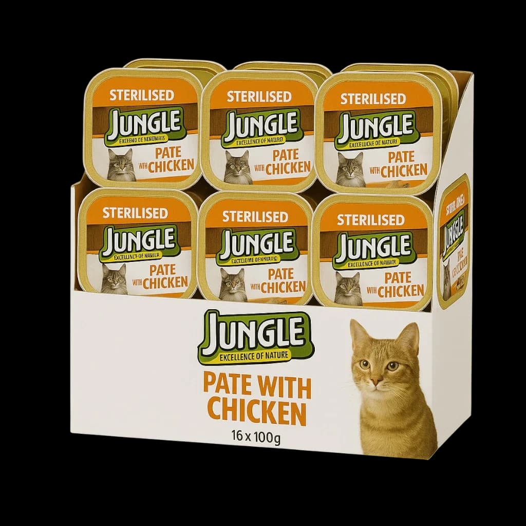 Jungle Cat sterilized Wet Food with Chicken - 16x