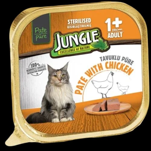 Jungle Cat sterilized Wet Food with Chicken - 100g