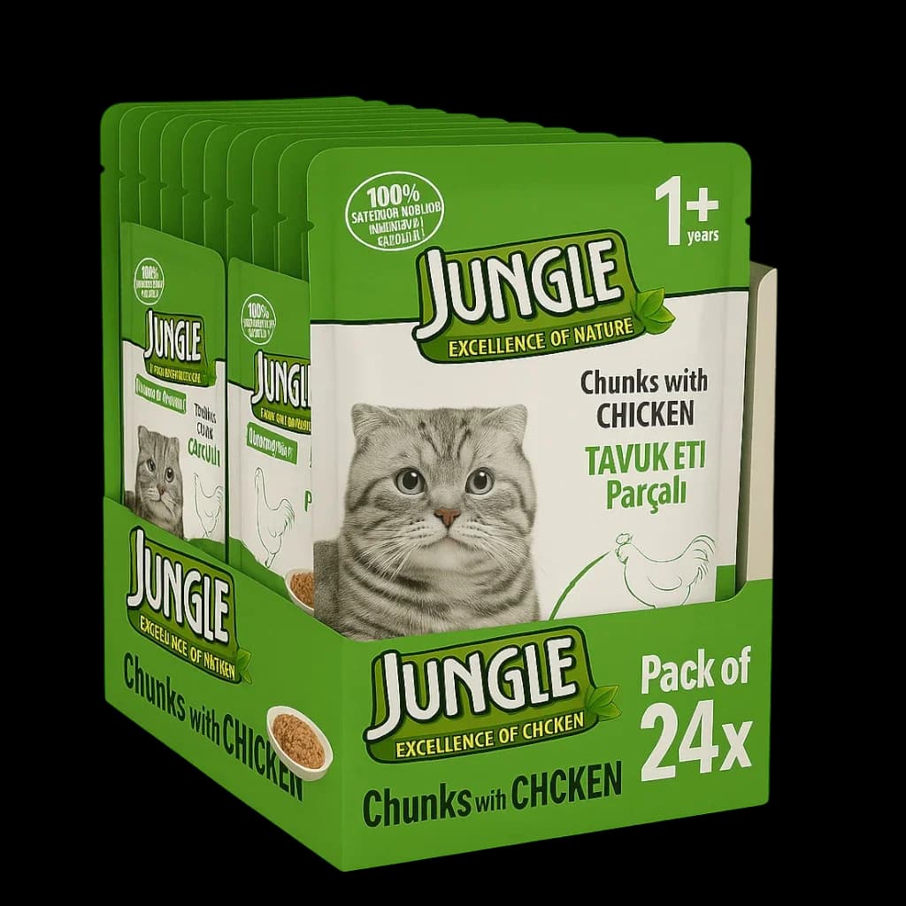 Jungle Cat Wet Food with Chicken - 24x