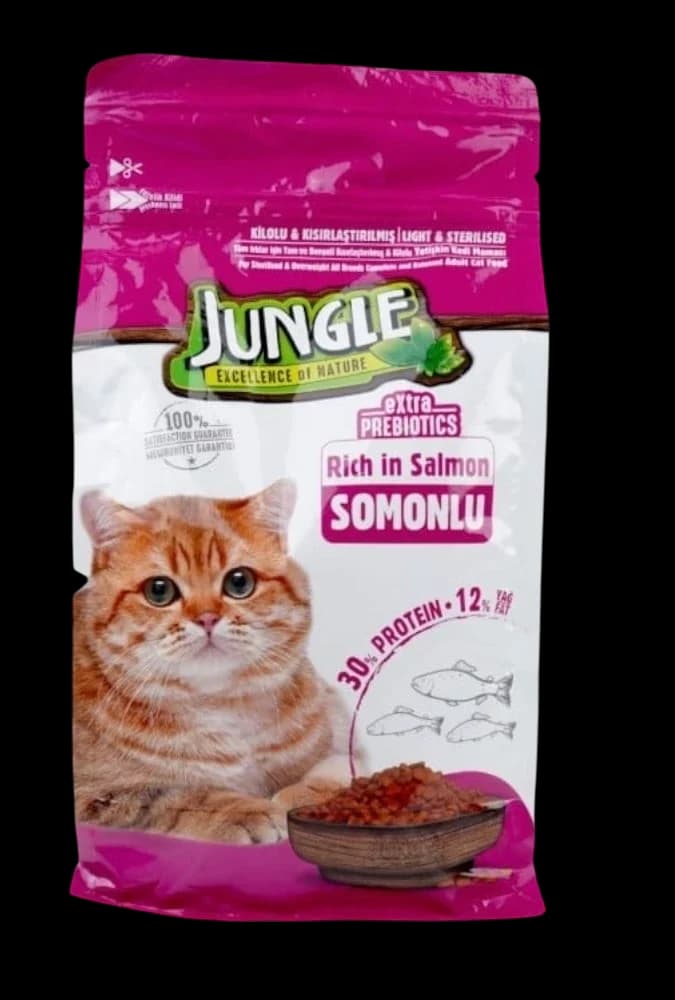 Jungle Dry Food Sterilized with Salmon - 1.5kg