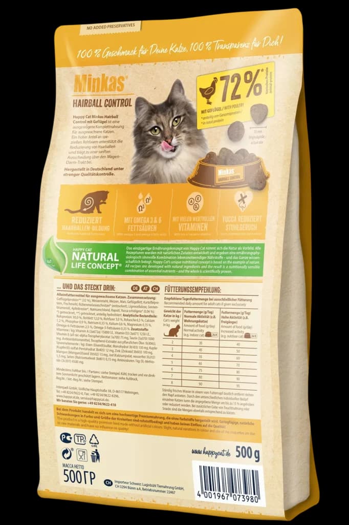 Happy Cat Minkas Hairball Control - 4kg 2