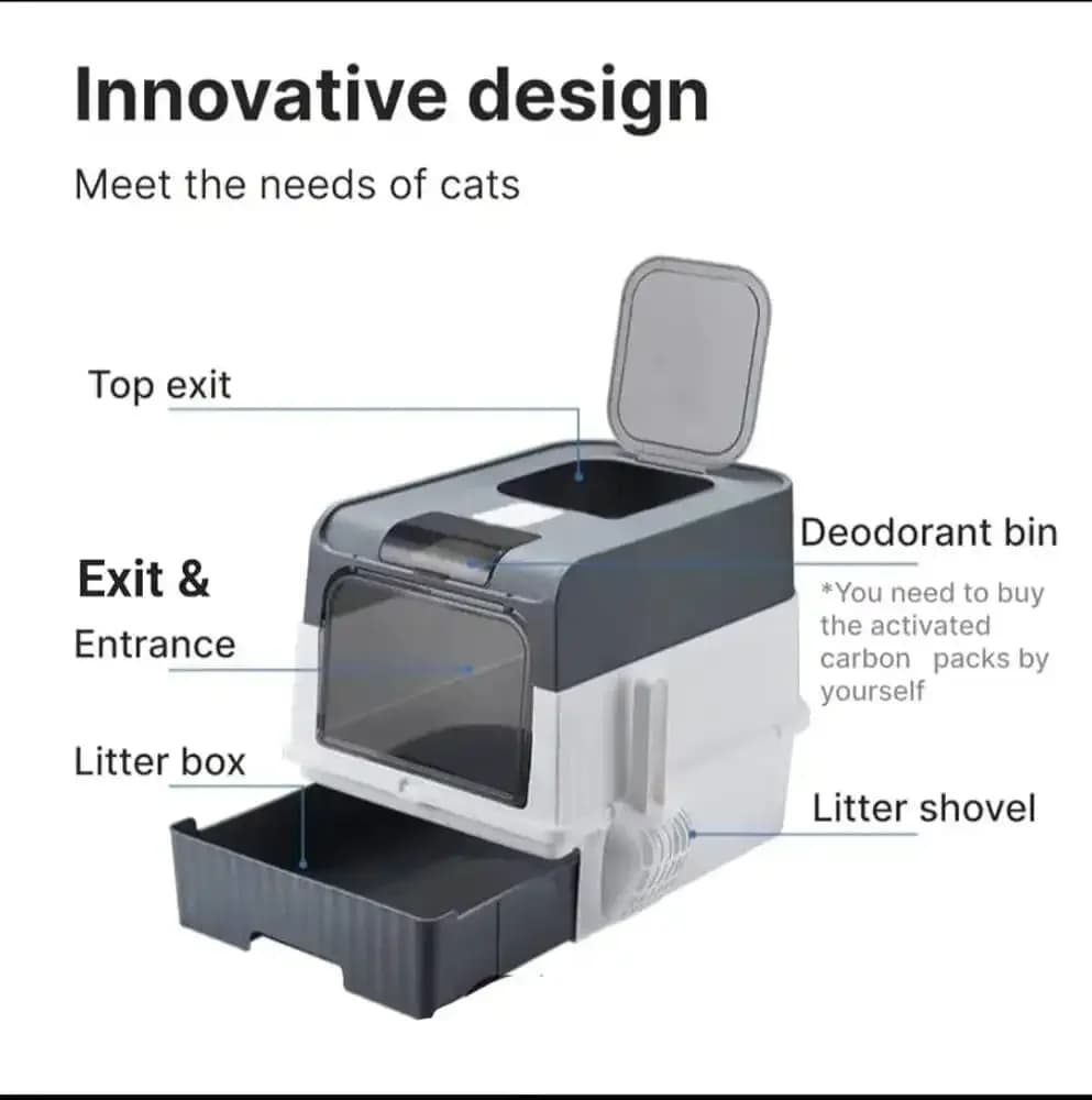 Plastic Cat LitterBox 4