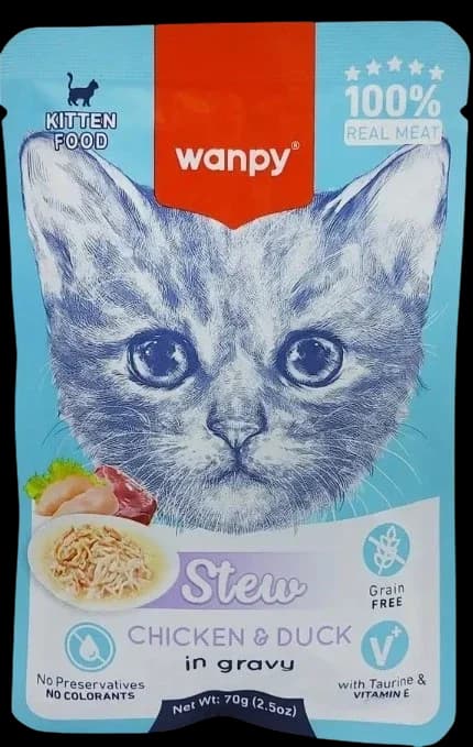 Stew Chicken & Duck For Kitten - 70g