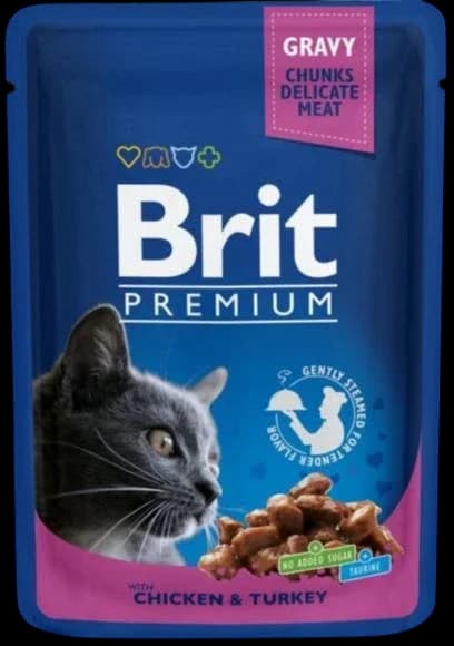 Chicken & Turkey In Gravy - 100g