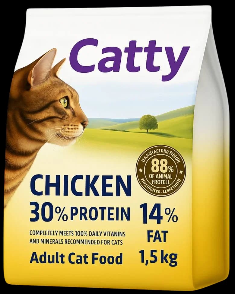 Adult Cat Dry Food Chicken Flavour - 1.5kg