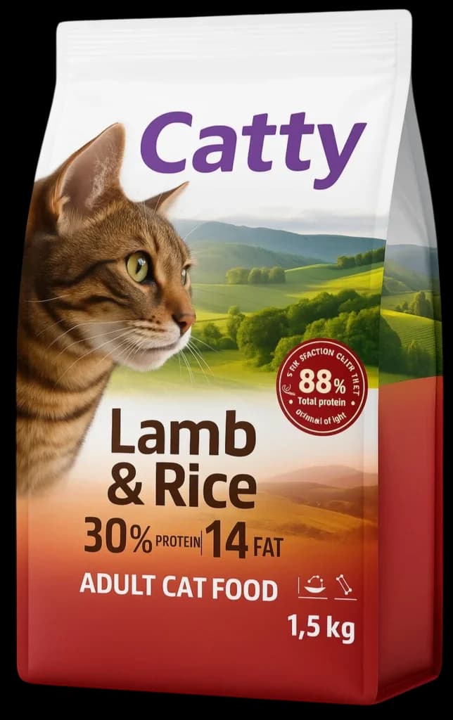 Adult Cat Dry Food Lamb & Rice Flavour - 1.5kg