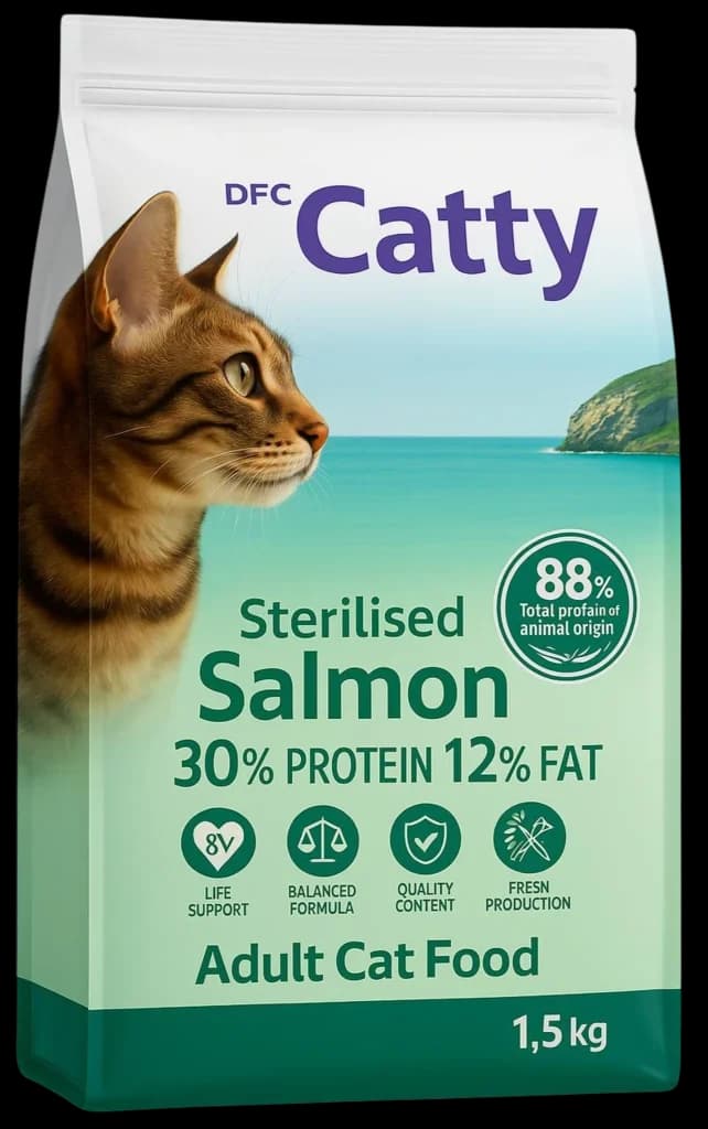 Sterilised Cat Dry Food Salmon Flavour - 1.5kg
