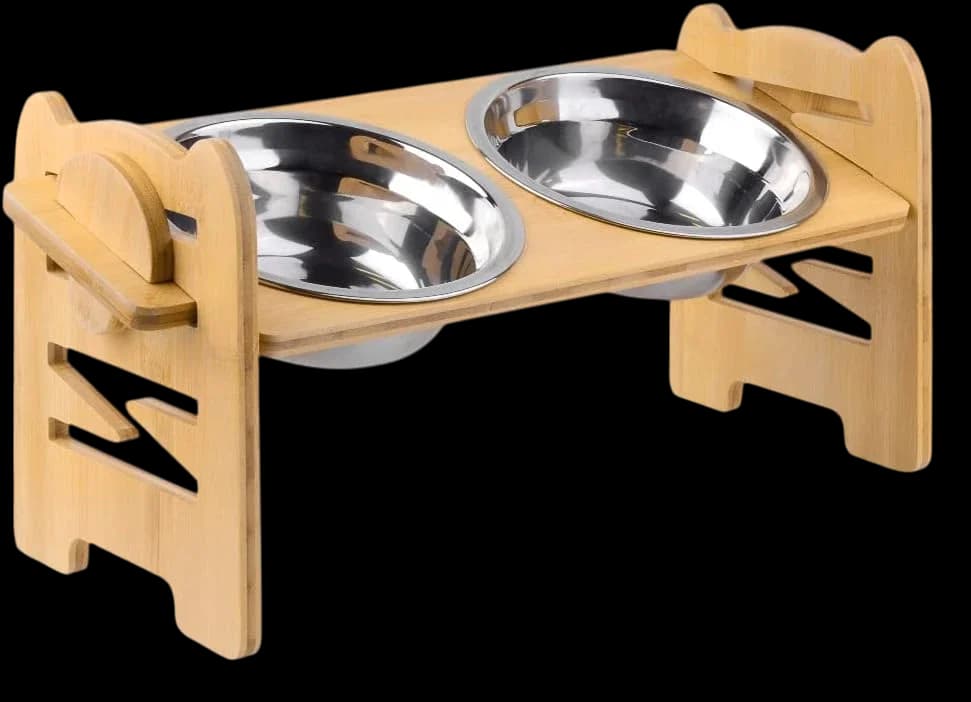 Elevated Pet Dual Bowls