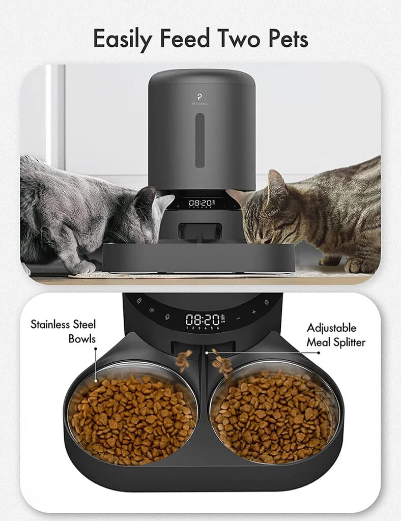 Automatic Pet Feeder Dual Bowl - 5L 2