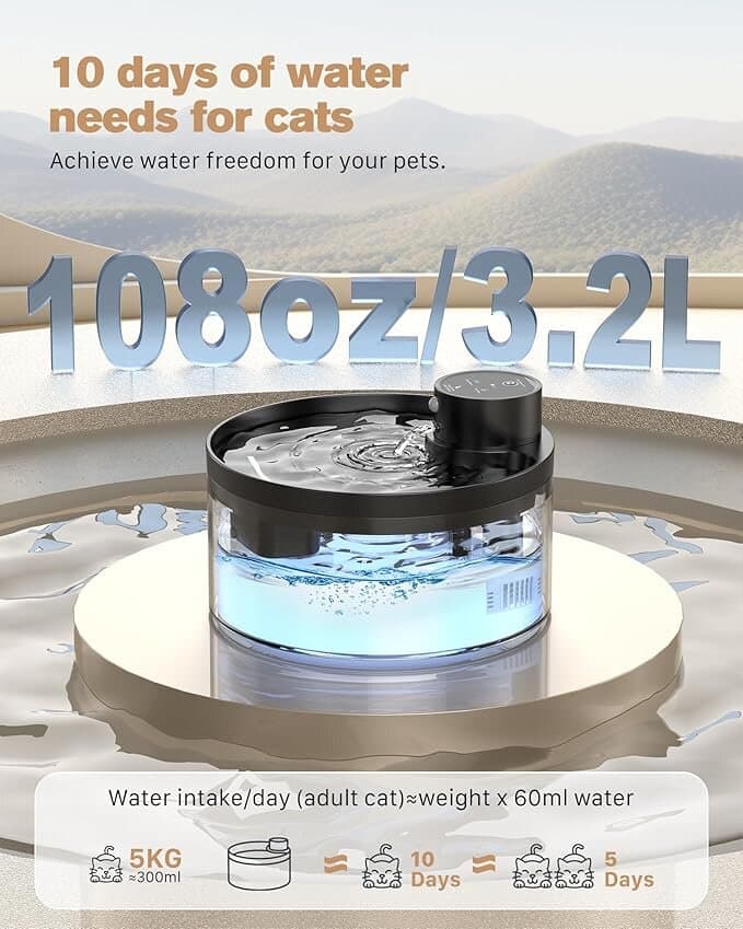 Smart Wireless Water Fountain - 3.2L 2