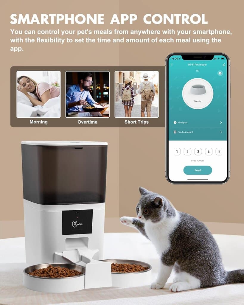 Smart Pet Feeder Dual Bowl - 6L 7