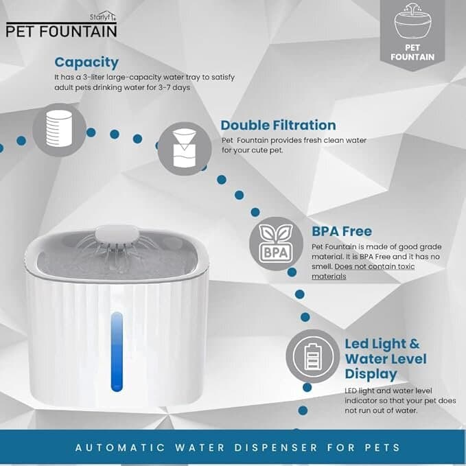 Pet Water Fountain - 3L 6