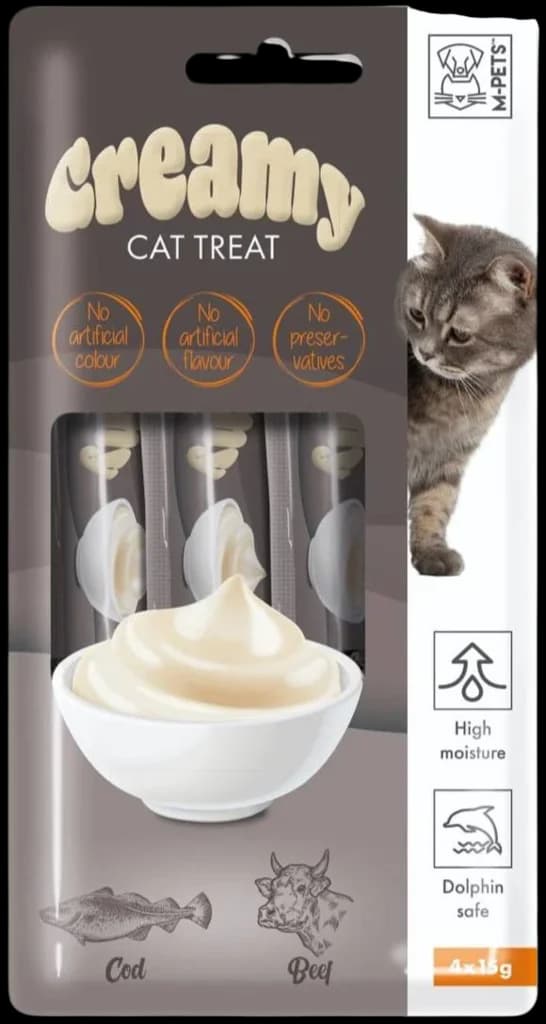 Creamy Snack With Beef & Cod Flavour - 4x