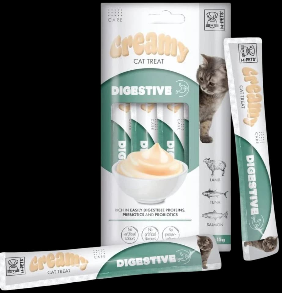 Creamy Snack For Digestive Care With Tuna & Lamb & Salmon Flavour - 4x