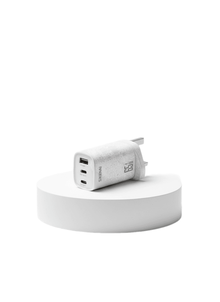 SIKENAI Adapter Three Ports 65W GRN-7-UK - White